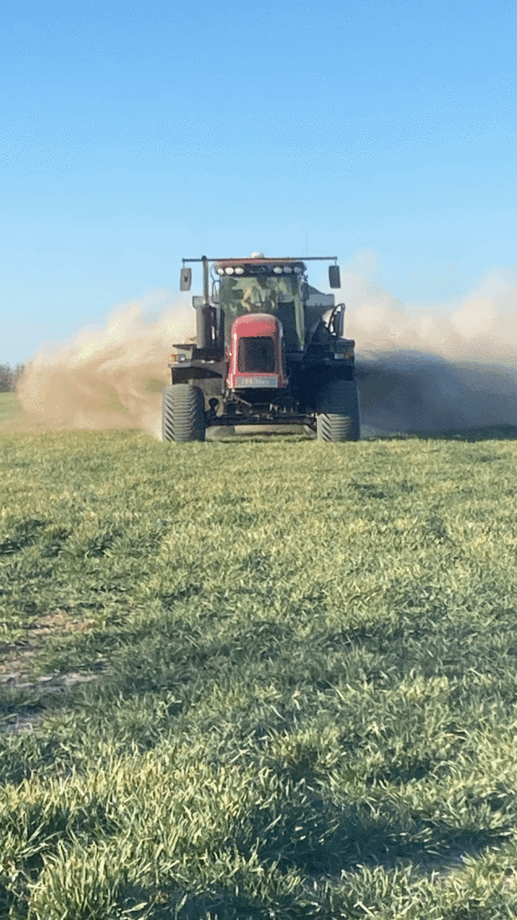 spreading lime